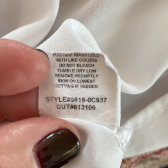 Pebble and Stone Beige and White Blouse - Picture 8 of 9